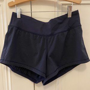 Lululemon Perforated Navy Shorts (Seasonal style)